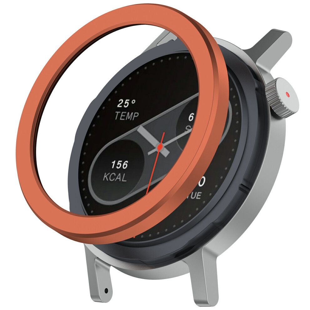(Orange) For Nothing Cmf Watch Pro 2 Metal Watch Bezel With Screen Protector Flat Design Smartwatch Ring Orange 6914280033297