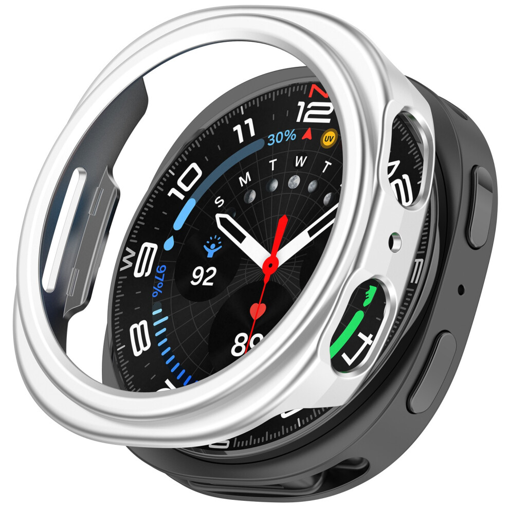 (Silver) For Samsung Galaxy Watch8 40Mm Semi-Enclosed Watch Case Pc Protective Frame Silver 6914281924266
