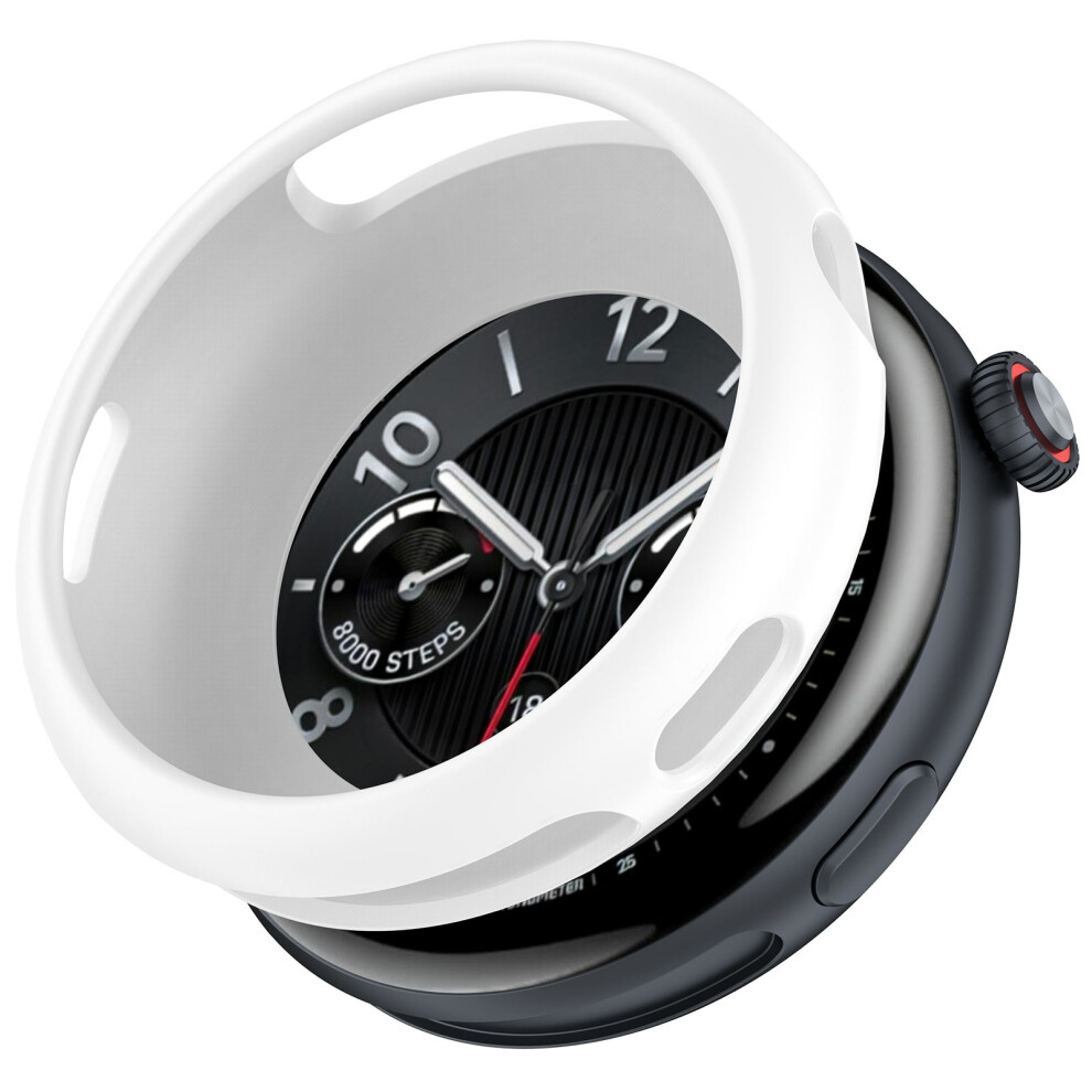 (White) For Vivo Watch 5 / 5 Esim / Iqoo Watch 5 Watch Case Soft Silicone Hollow Watch Frame Cover White 6914284393502