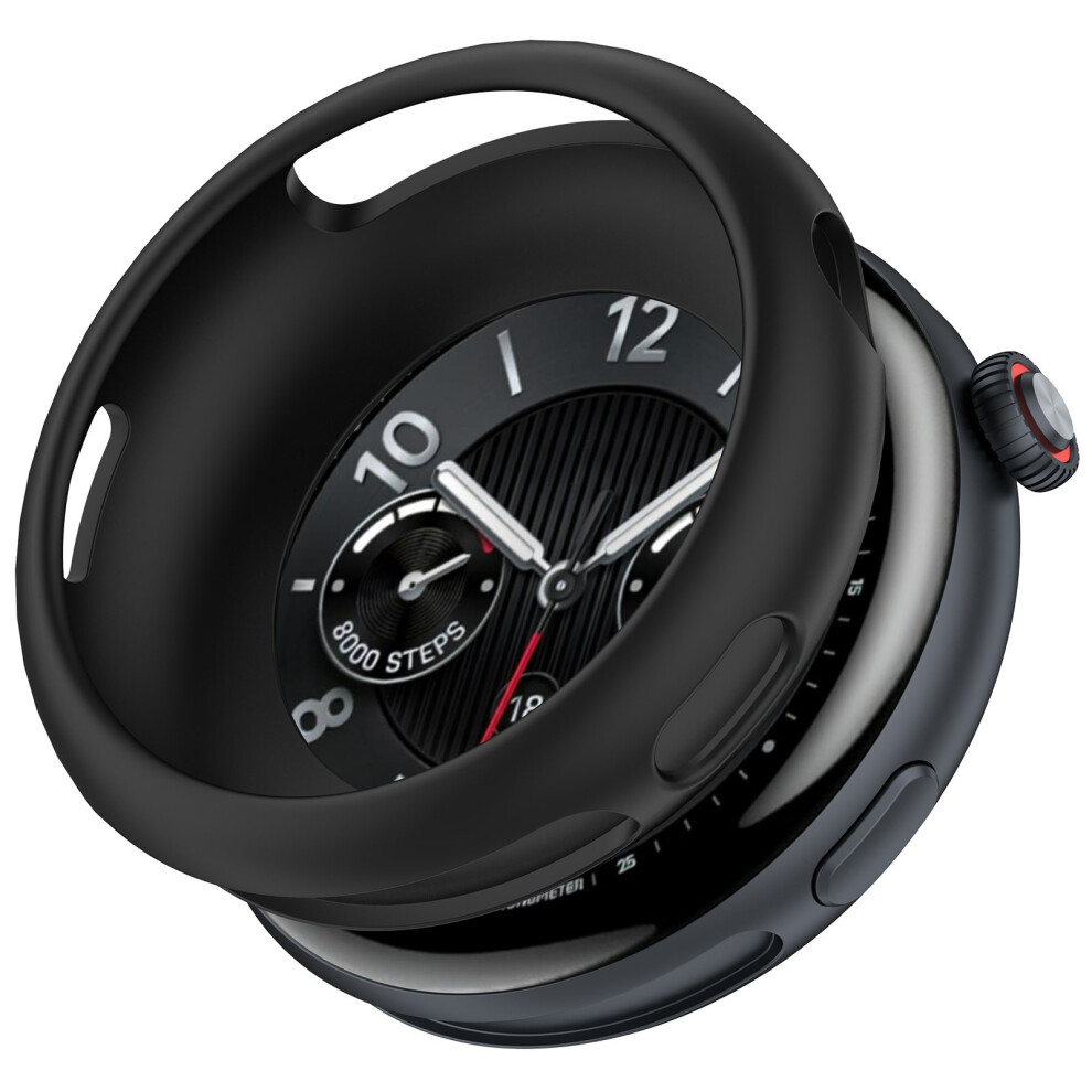 (Black) For Vivo Watch 5 / 5 Esim / Iqoo Watch 5 Watch Case Soft Silicone Hollow Watch Frame Cover Black 6914280867588