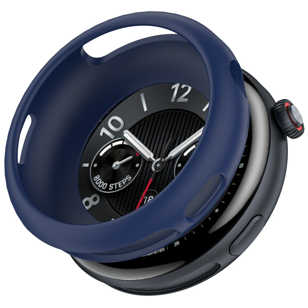 (Blue) For Vivo Watch 5 / 5 Esim / Iqoo Watch 5 Watch Case Soft Silicone Hollow Watch Frame Cover Blue 6914289539776