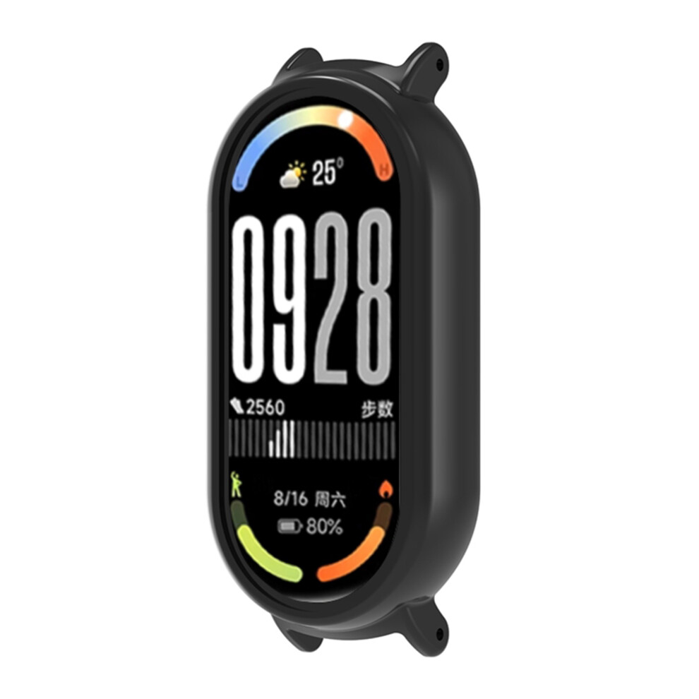 (Black) For Xiaomi Smart Band 10 Nfc / Band 10 Watch Case Hollow Pc Watch Protective Cover Black 6914286922830