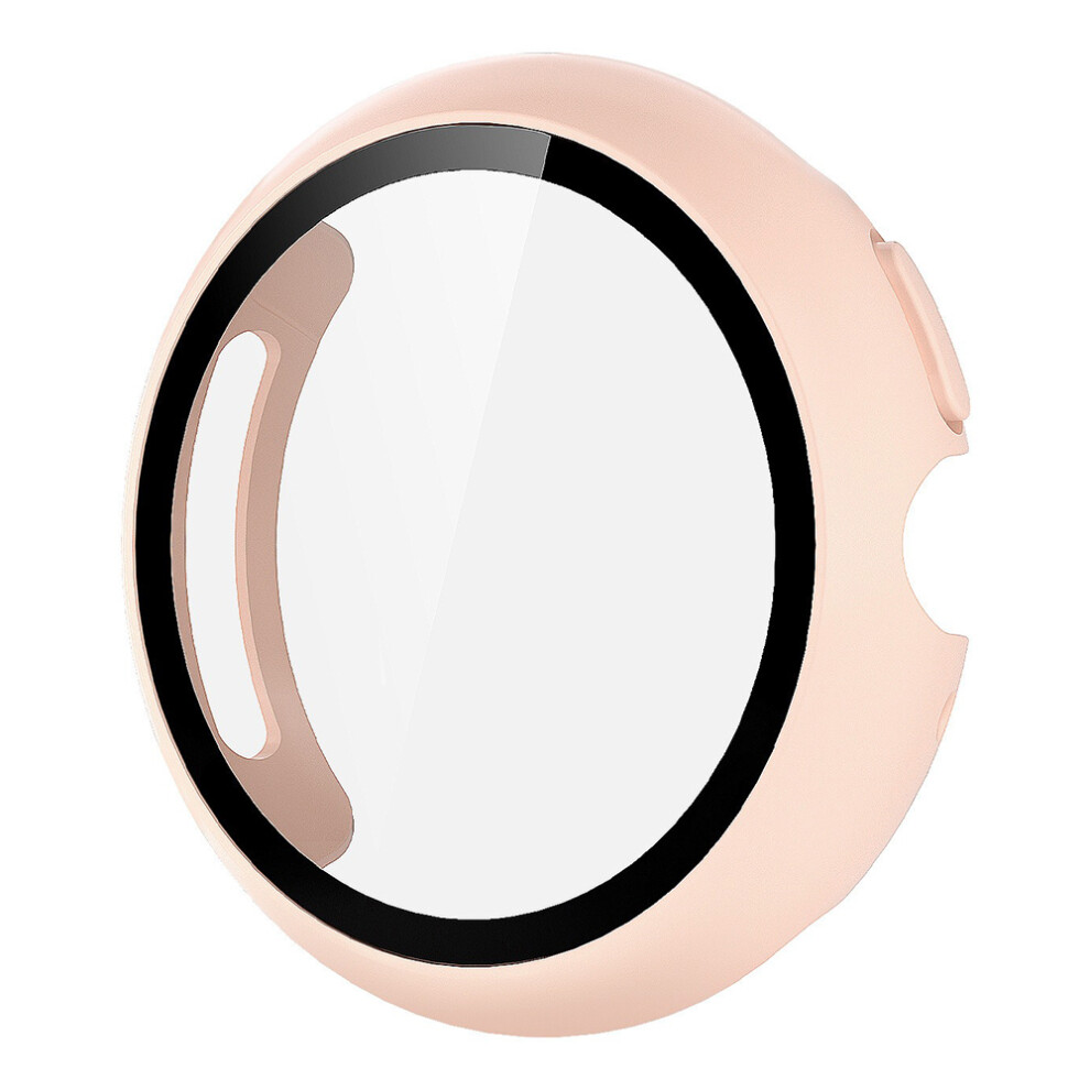 (Pink) For Google Pixel Watch 4 41Mm Hard Pc Watch Protective Case With Tempered Glass Film Pink 6914282391692
