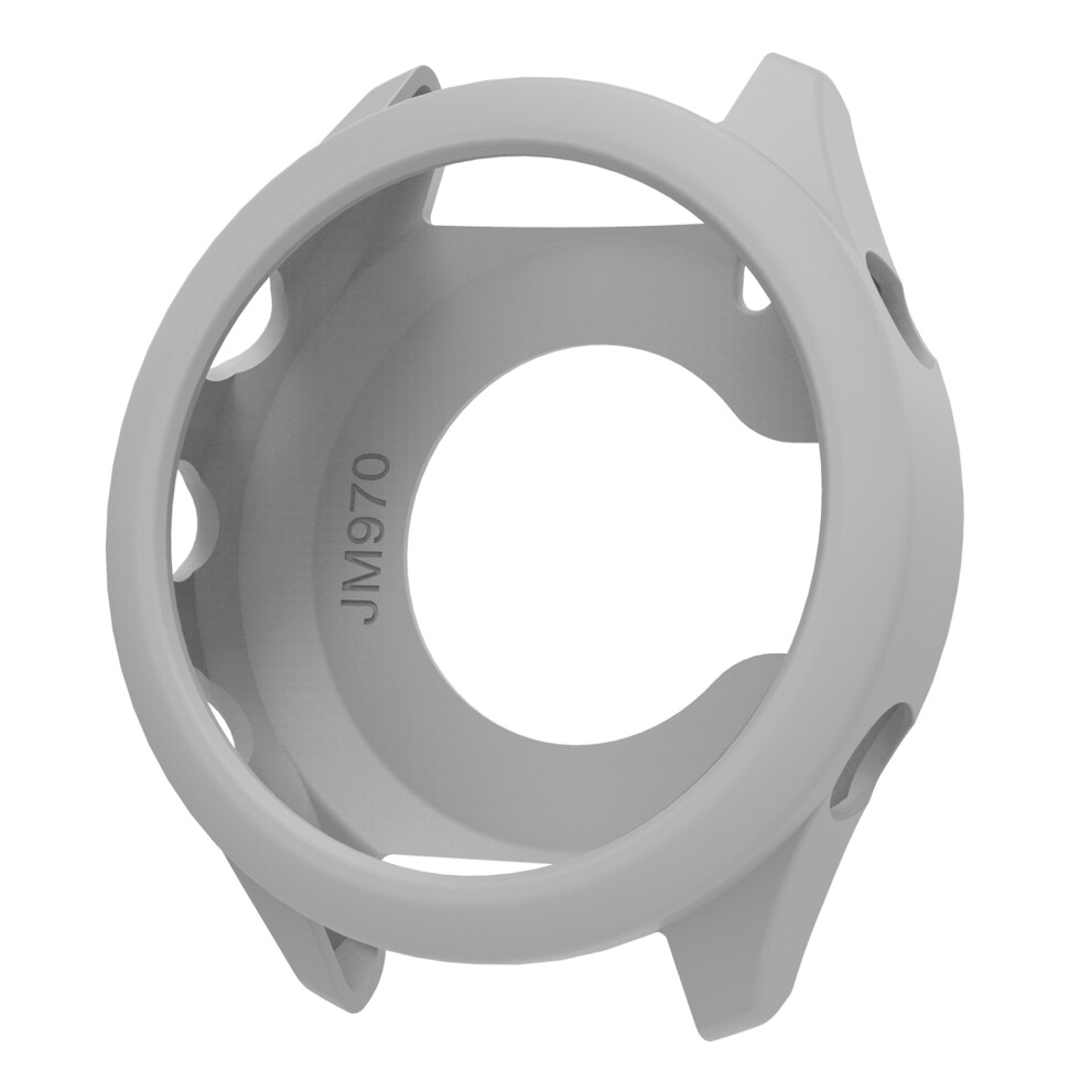 (Grey) For Garmin Forerunner 970 Watch Case Soft Silicone Hollow Watch Frame Cover Grey 6914287447165