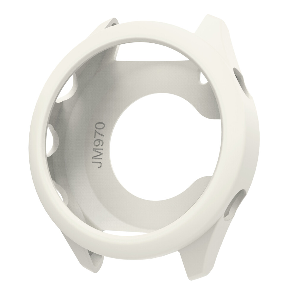 (White) For Garmin Forerunner 970 Watch Case Soft Silicone Hollow Watch Frame Cover White 6914288220910