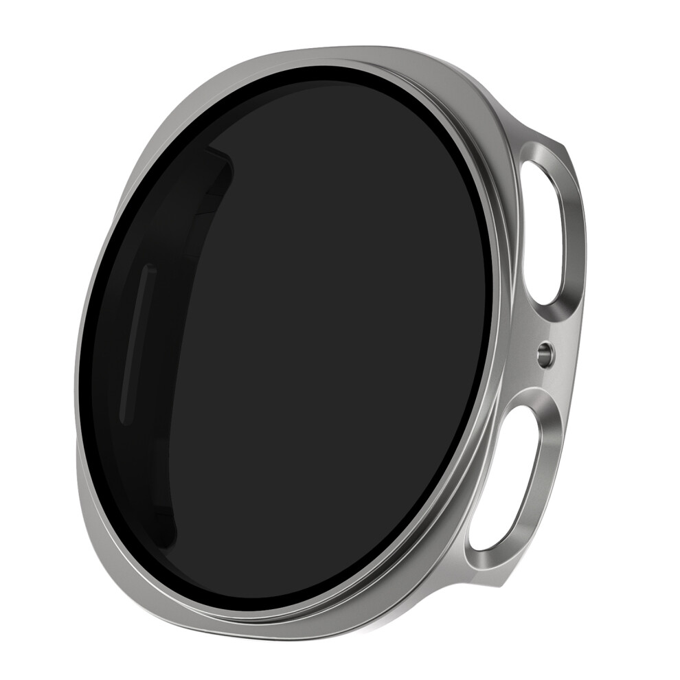 (Titanium ) For Samsung Galaxy Watch8 40Mm Pc Watch Case With Anti-Spy Screen Protector Grey 6914287446847