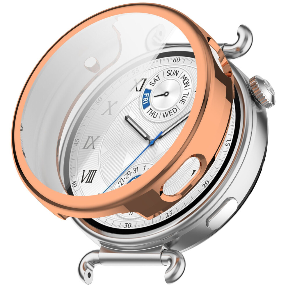 (Electroplating Rose ) For Huawei Watch Gt 6 41Mm Watch Case Full Protection Scratch Resistant Tpu Cover Gold 6914280541525