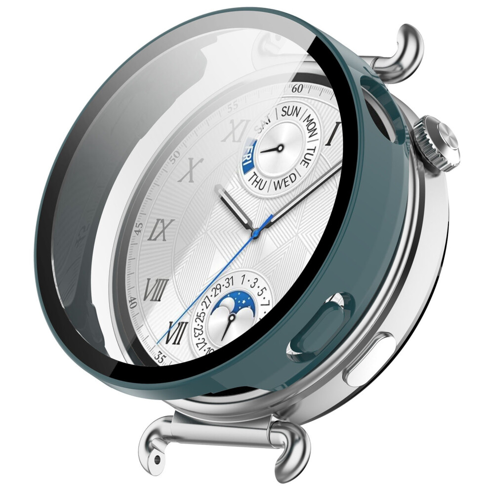 (Green) For Huawei Watch Gt 6 41Mm Hard Pc Watch Case With Tempered Glass Screen Film Green 6914285847769