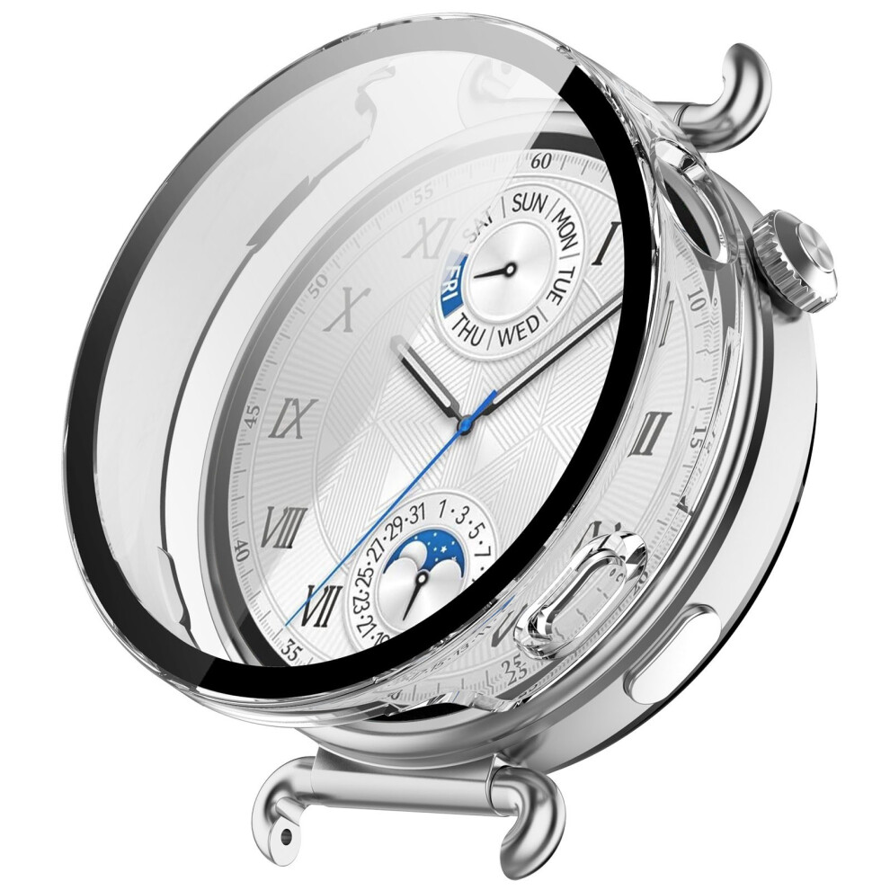(Transparent) For Huawei Watch Gt 6 41Mm Hard Pc Watch Case With Tempered Glass Screen Film 6914285696336