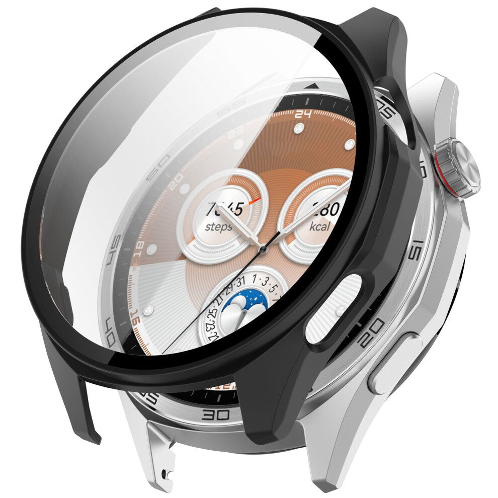 (Matte ) For Huawei Watch Gt 6 46Mm Hard Pc Watch Case With Tempered Glass Screen Film Black 6914283928224