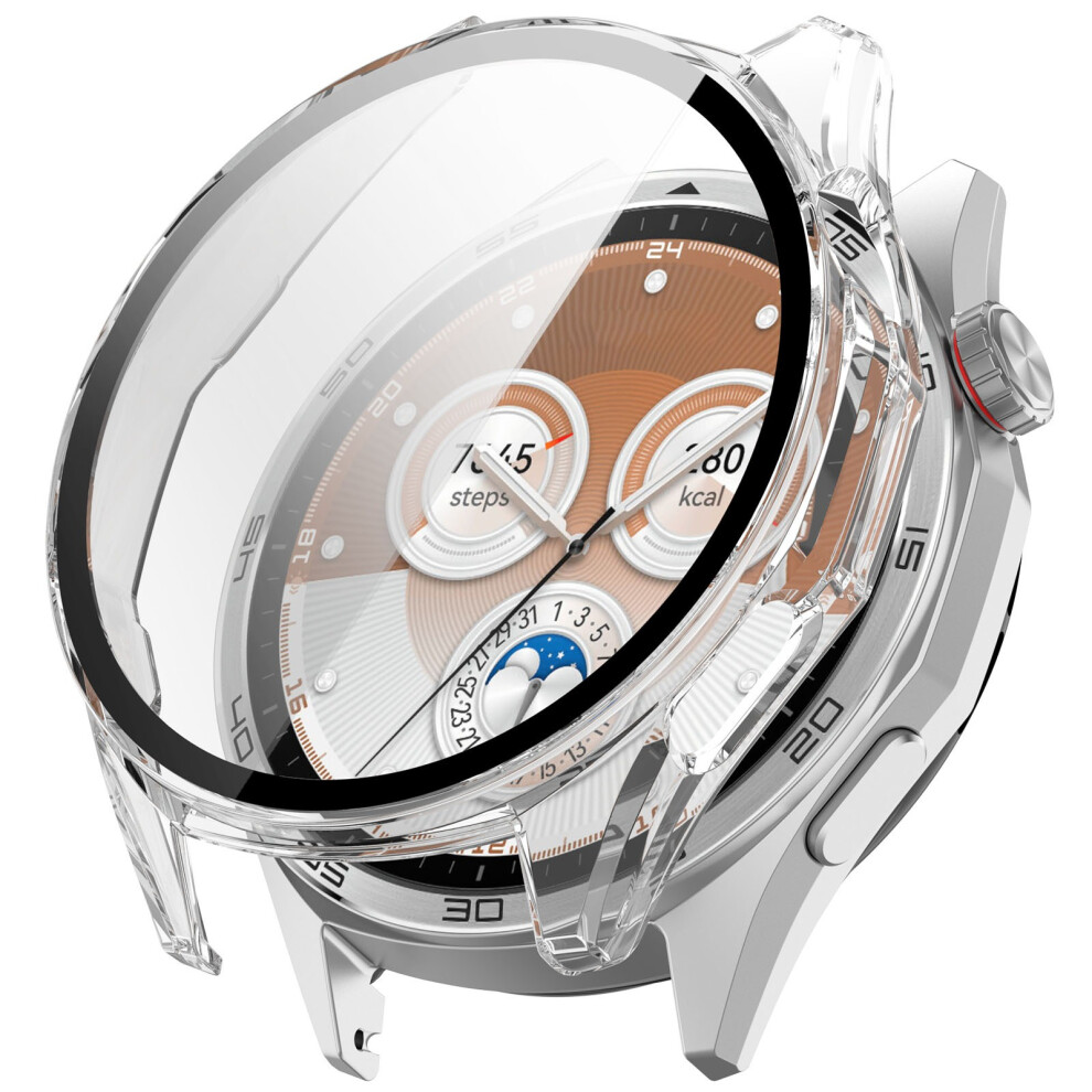 (Transparent) For Huawei Watch Gt 6 46Mm Hard Pc Watch Case With Tempered Glass Screen Film 6914282980346