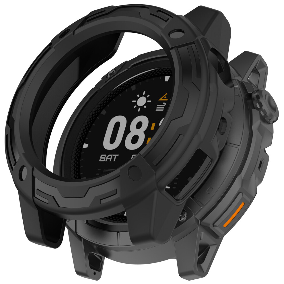 (Black) For Coros Nomad Watch Case Cover Hollow Shockproof Tpu Bumper Frame Protector Black 6914283114887