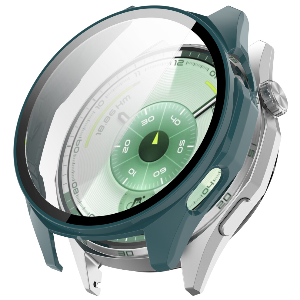 (Green) For Huawei Watch Gt 6 46Mm Watch Case Wanlonfeng Pc Frame Cover With Tempered Glass Screen Protector Green 6914283017171