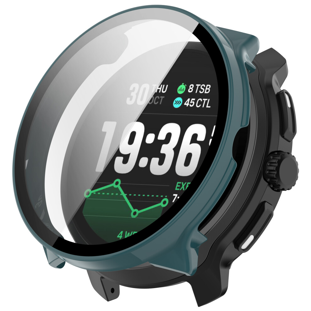 (Green) For Suunto Race 2 Hard Pc Watch Case With Tempered Glass Screen Film Green 6914287648791