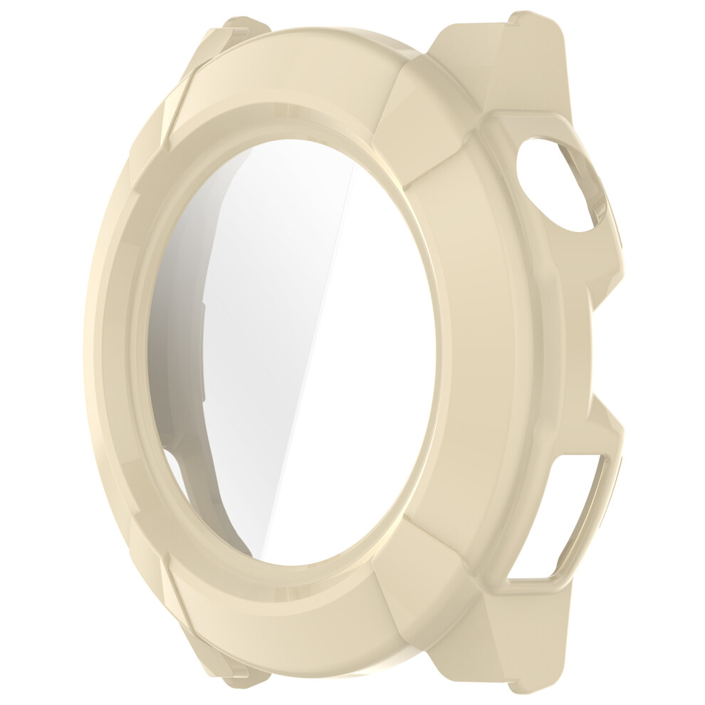 ( White) For Coros Nomad Hard Pc Watch Protective Case With Tempered Glass Film Ivory/White 6914280775364