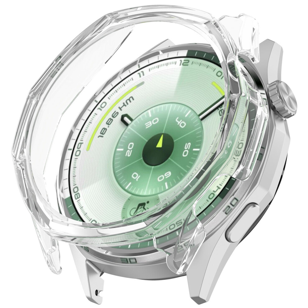 (Transparent) For Huawei Watch Gt 6 46Mm Case Semi-Enclosed Pc Protective Watch Frame Light 6914286684288