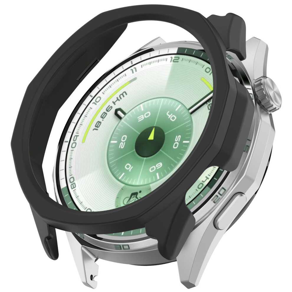 (Black) For Huawei Watch Gt 6 46Mm Case Semi-Enclosed Pc Protective Watch Frame Black 6914281998823