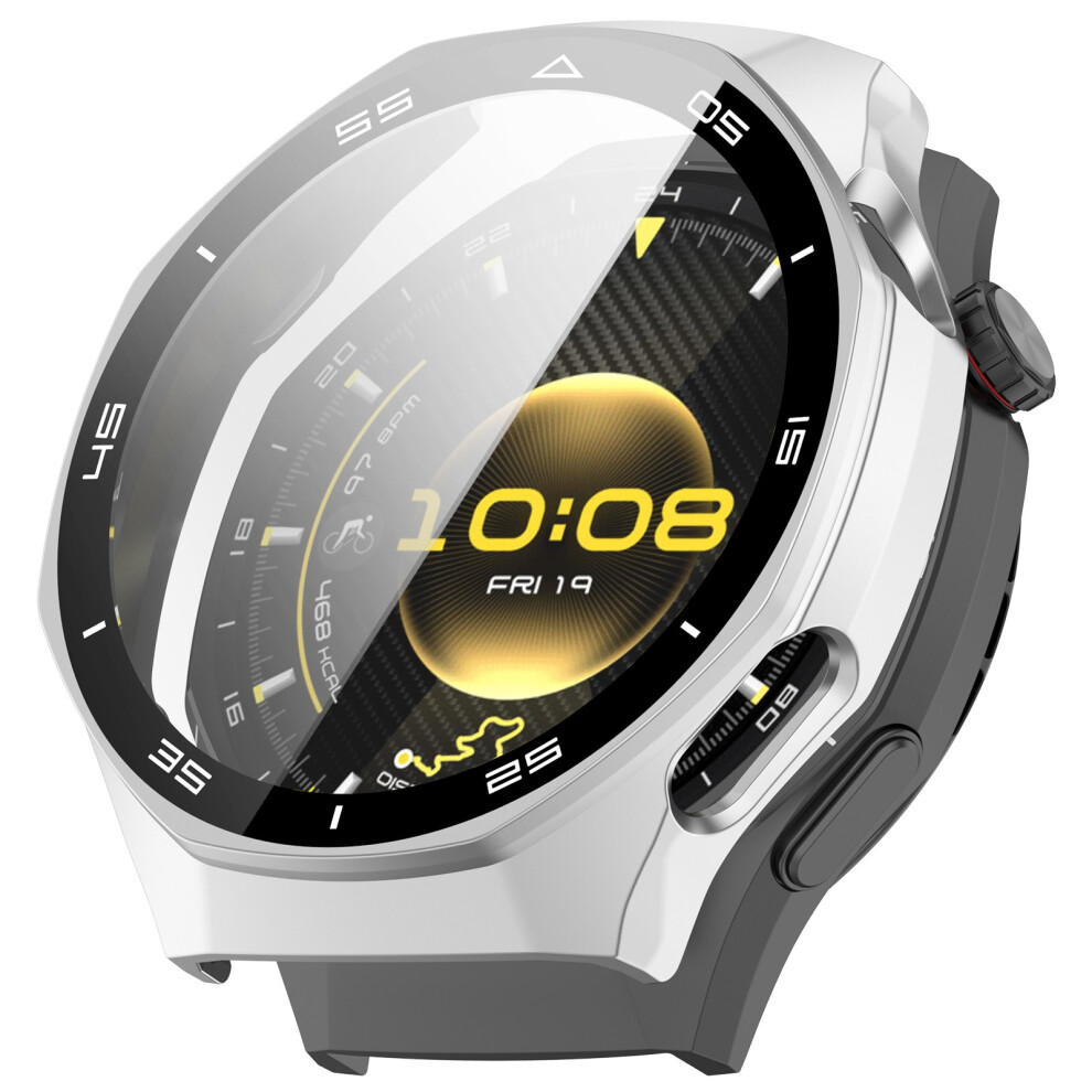 (Silver) For Huawei Watch Gt 6 Pro 46Mm Protective Case Pc Tempered Glass Watch Cover With Scale Silver 6914286835789