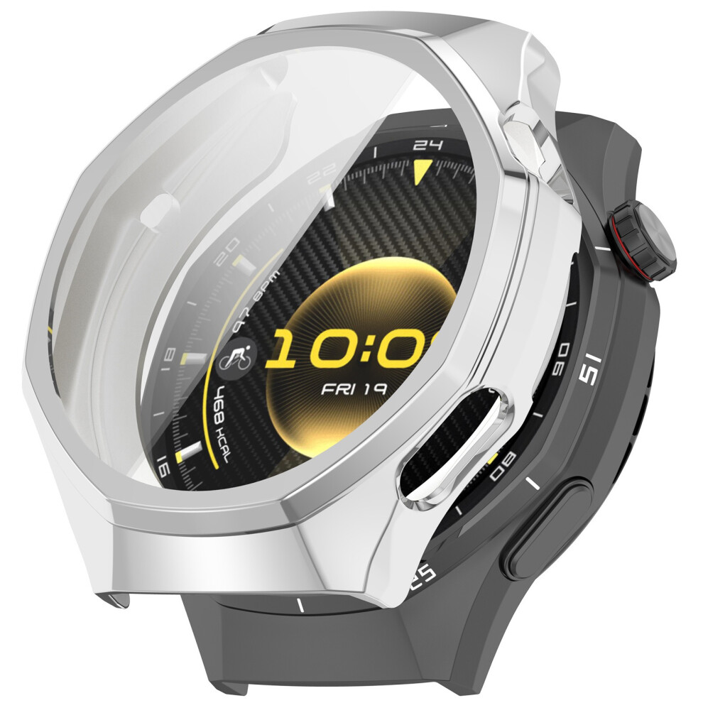 (Silver) For Huawei Watch Gt 6 Pro 46Mm Full Coverage Tpu Watch Cover Electroplated Protective Case Silver 6914284916237