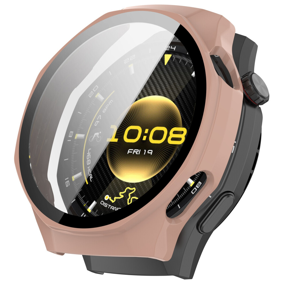 (Pink) For Huawei Watch Gt 6 Pro 46Mm Hard Pc Watch Protective Case With Tempered Glass Film Pink 6914289038590