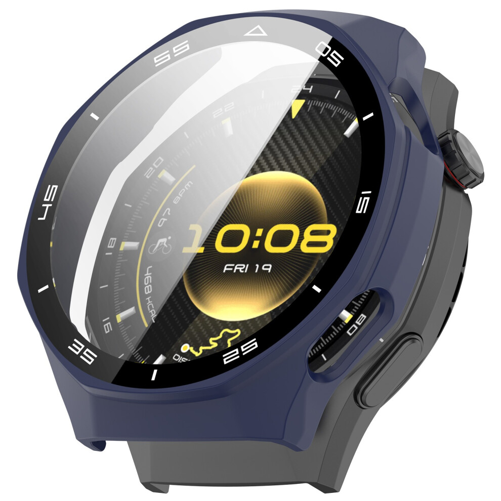 (Midnight ) For Huawei Watch Gt 6 Pro 46Mm Protective Case Pc Tempered Glass Watch Cover With Scale Blue 6914285412141