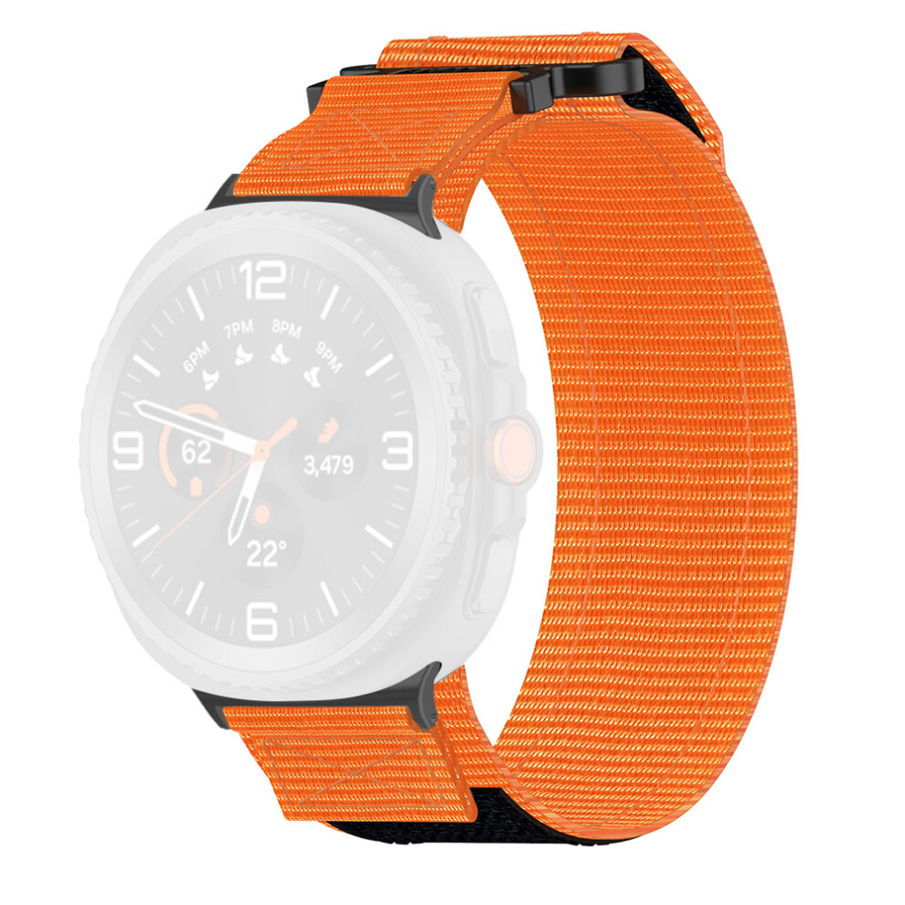 (Orange) Watch Band For Samsung Galaxy Watch8 Classic 46Mm / Watch8 44Mm / 40Mm Nylon Magic Tape Strap Orange 6914287122468