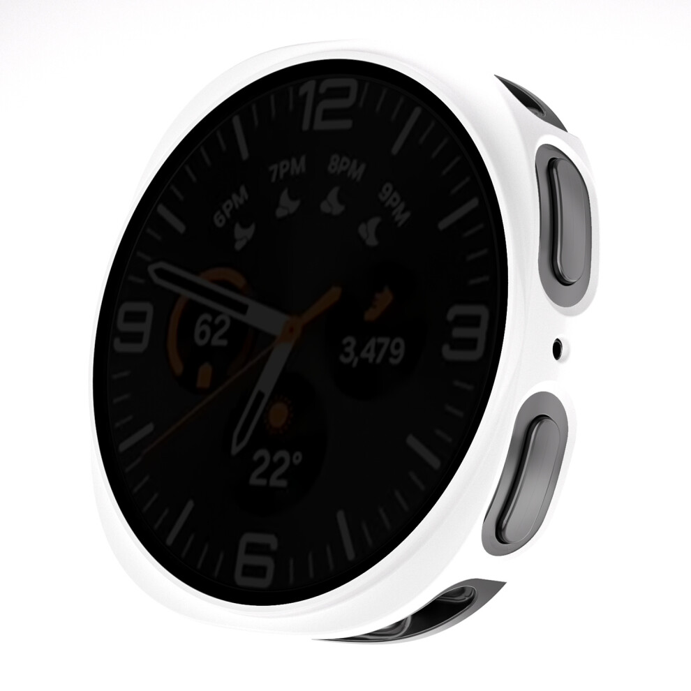 (White) For Samsung Galaxy Watch8 40Mm Pc Watch Case With Anti-Spy Screen Protector White 6914288406611