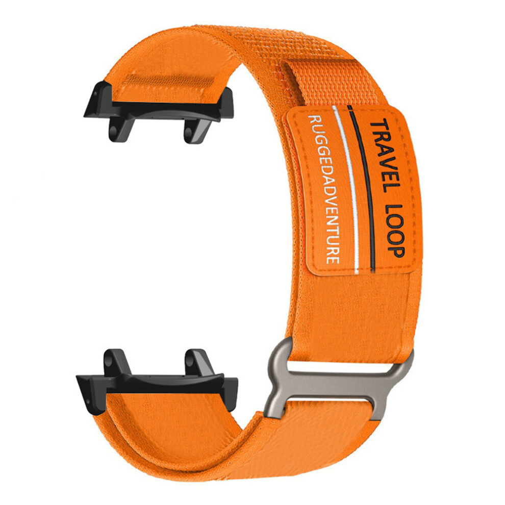 (Orange) For Huami Amazfit T-Rex 3 Nylon Strap Magic Tape Metal Buckle Watch Band With Pc Connector Orange 6914280081298