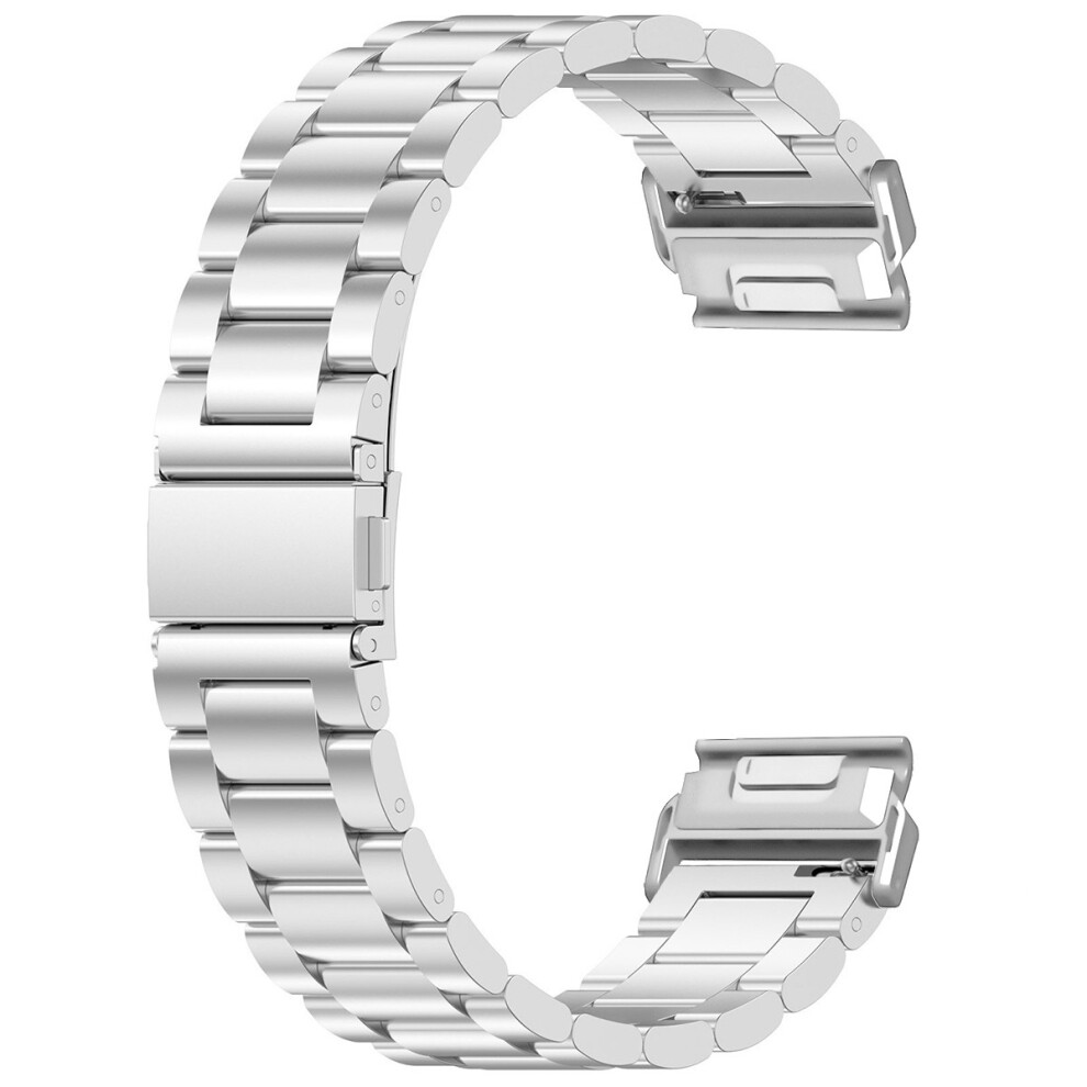 (Silver) For Garmin Fenix 8 47Mm / E 47Mm Watch Band 22Mm Titanium Alloy 3-Bead Wrist Strap Silver 6914287681880