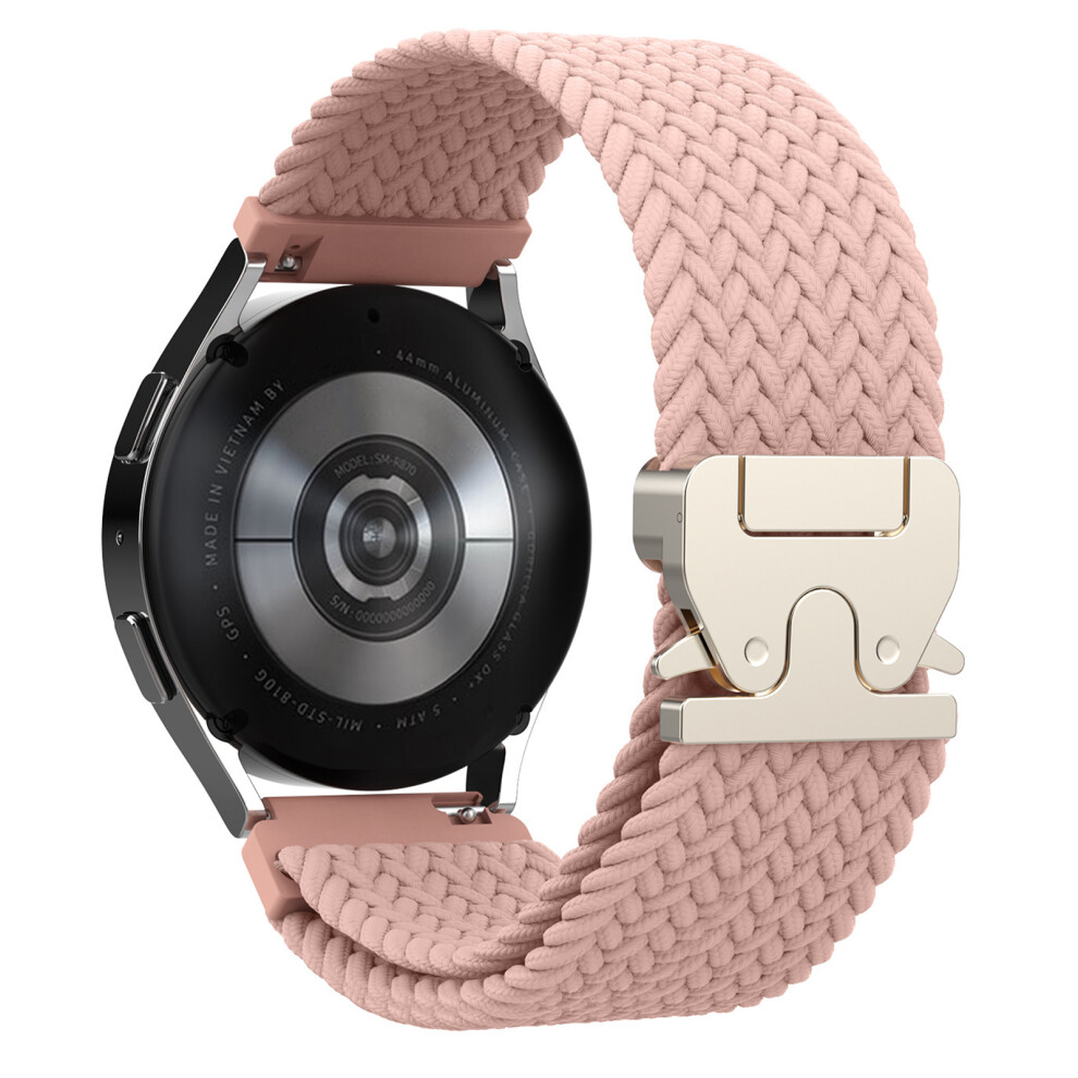 (Pink) We37 Watch Band For Samsung Galaxy Watch7 / Watch6 / Watch 5 / Watch 4 40Mm 44Mm 20Mm Double Loop Nylon Braided Strap Pink 6914286073341