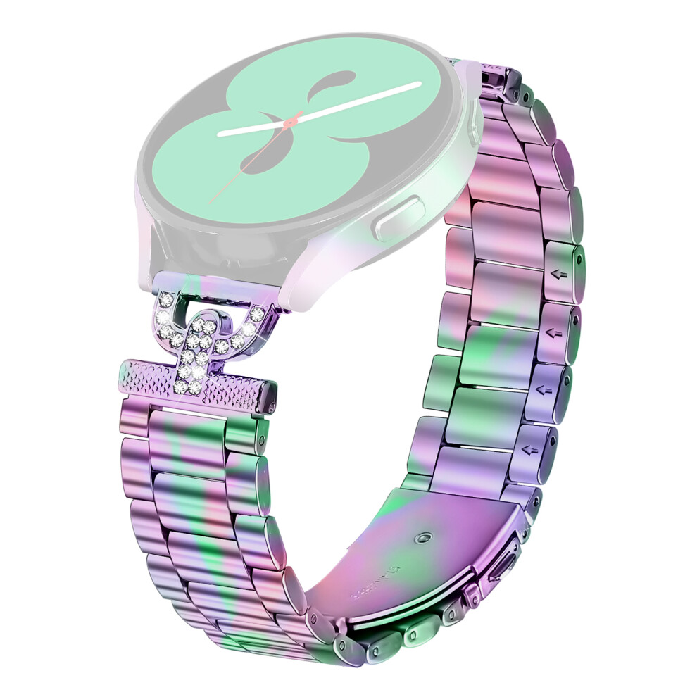 (Colorful) Colored Watch Strap For Donerton P36 / P32 / P22 Metal Band D-Shape Rhinestones Decor 6914281438527