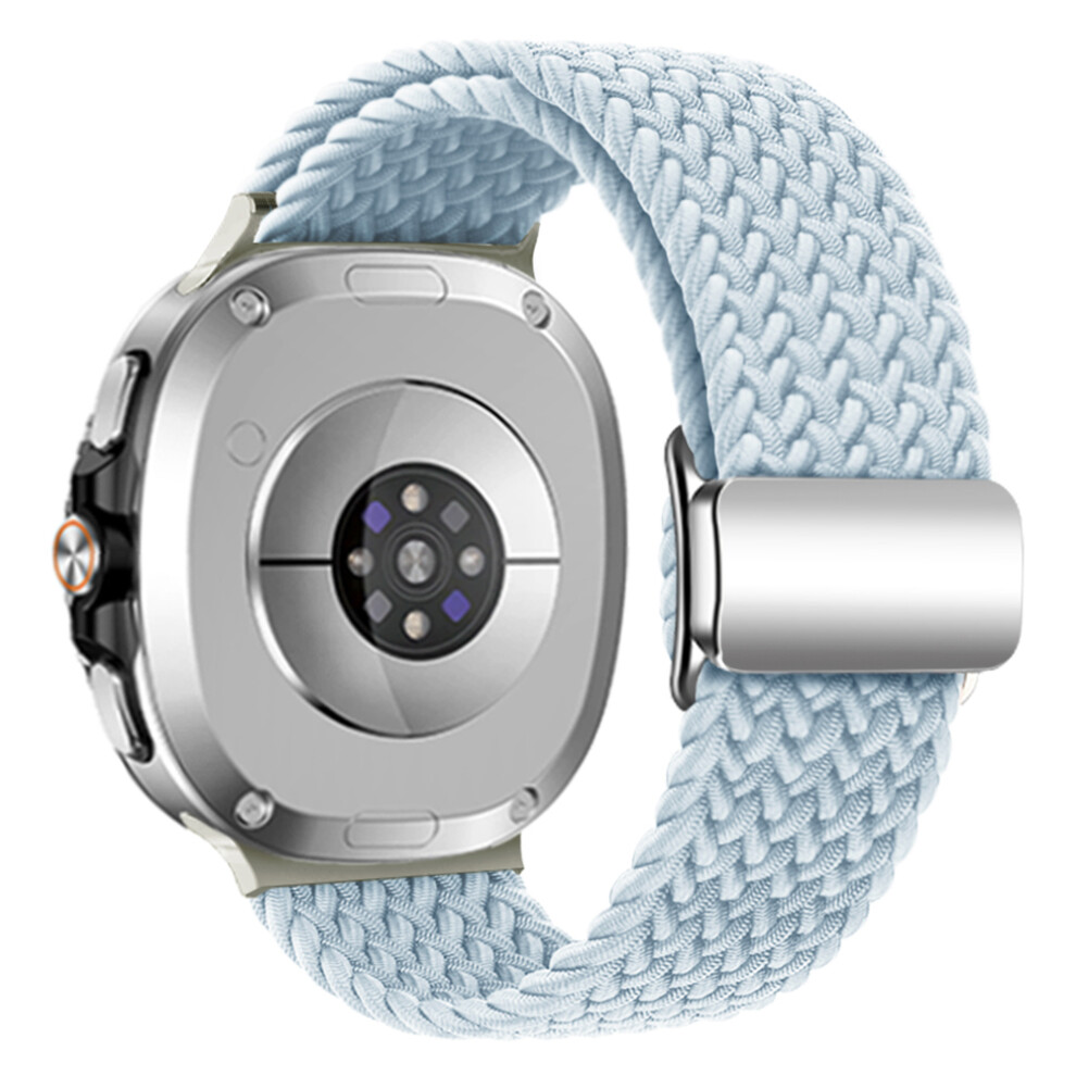 (Blue) Wrist Strap For Samsung Galaxy Watch8 44Mm / 40Mm / Watch8 Classic 46Mm Magnetic Clasp Woven Nylon Watch Band Blue 6914287070172