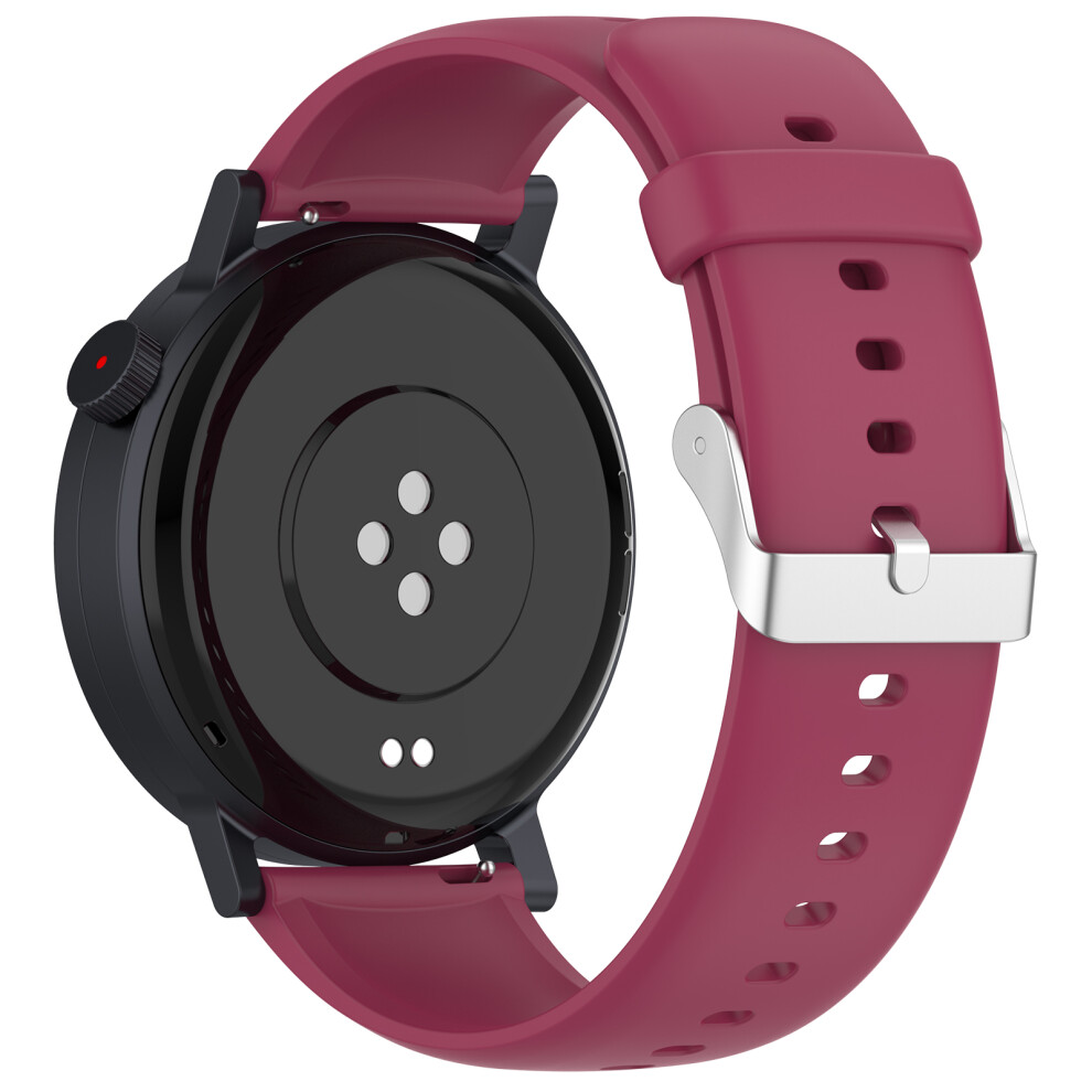 (Wine ) Replacement Strap For Nothing Cmf Watch 3 Pro / Huawei Watch 3 / 3 Pro / 3 Pro New Silicone Watch Band With Stainless Steel Buckl Red 6914289551938