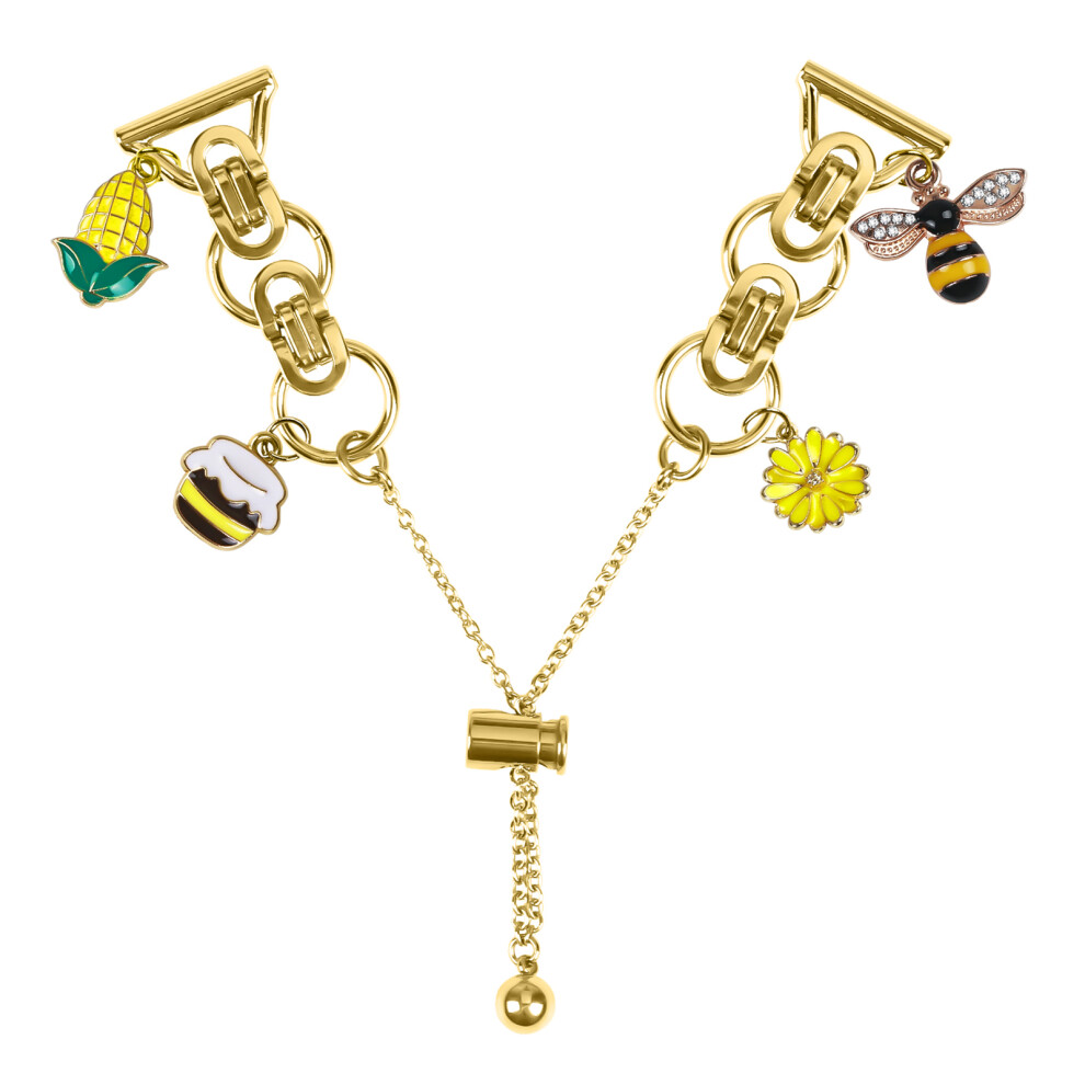 (Gold) For Huami Amazfit Pop Pro Electroplated Metal Alloy Band Single Loop Chain Bracelet Strap-image-OPC-PMCTX7W-NEW