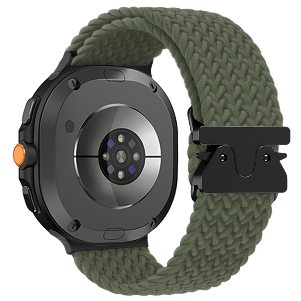 (Olive ) Nylon Watch Band For Samsung Galaxy Watch8 44Mm / 40Mm / Watch8 Classic 46Mm Braided Replacement Strap Green 6914281750841