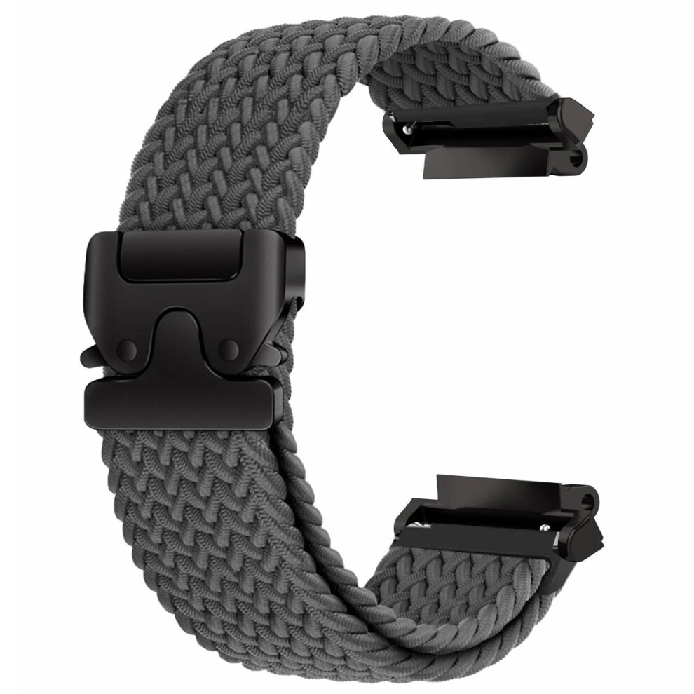 (Grey) For Huami Amazfit T-Rex 2 Nylon Watch Band Braided Replacement Strap Grey 6914289469264