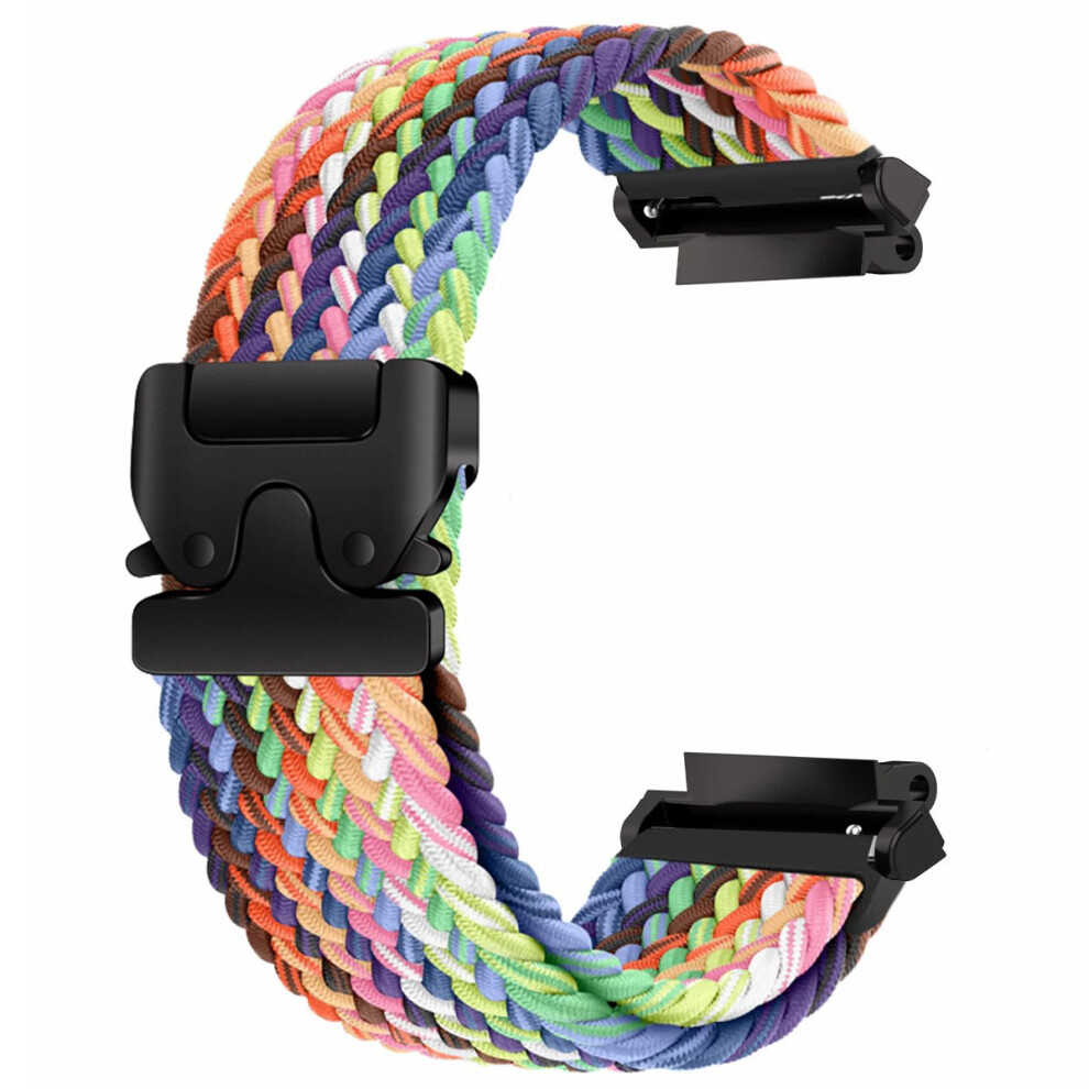 ( Rainbow) For Huami Amazfit T-Rex 3 A2322 Nylon Watch Band Braided Replacement Strap White 6914285005169