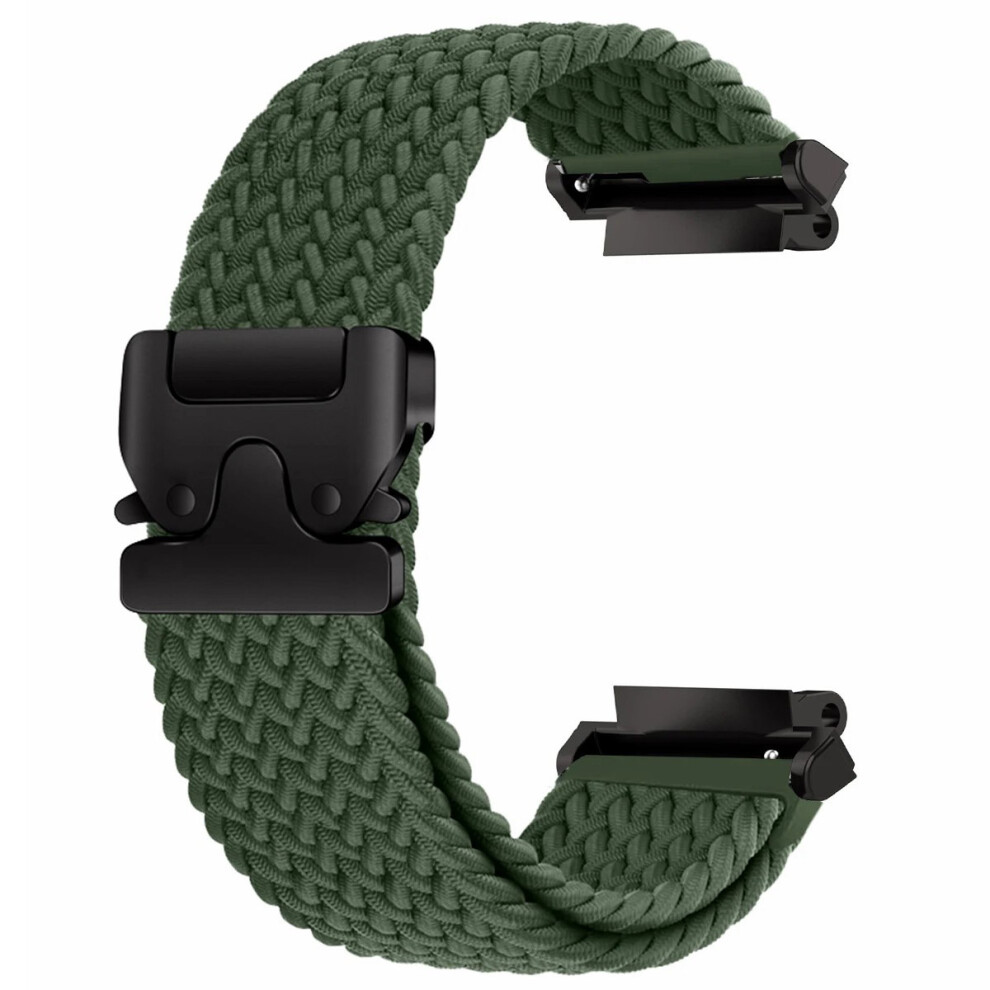 (Olive ) For Huami Amazfit T-Rex 3 A2322 Nylon Watch Band Braided Replacement Strap Green 6914281111215