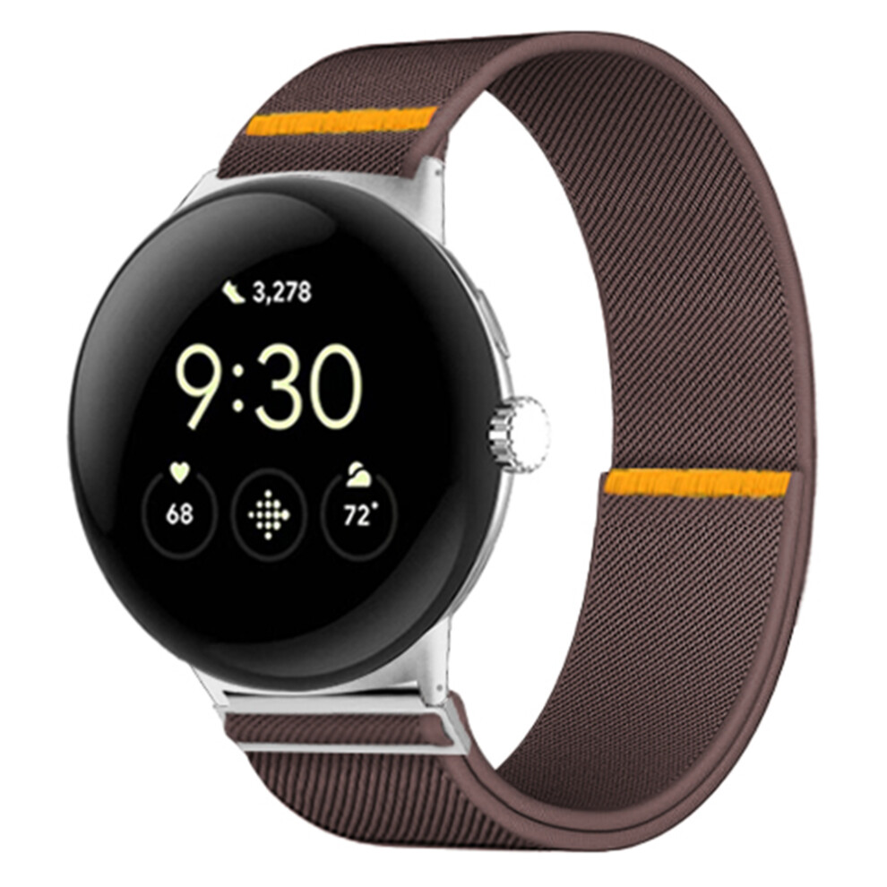 (Smoky ) For Google Pixel Watch 3 45Mm Nylon Watch Band Adjustable Elastic Replacement Strap Purple 6914282364641