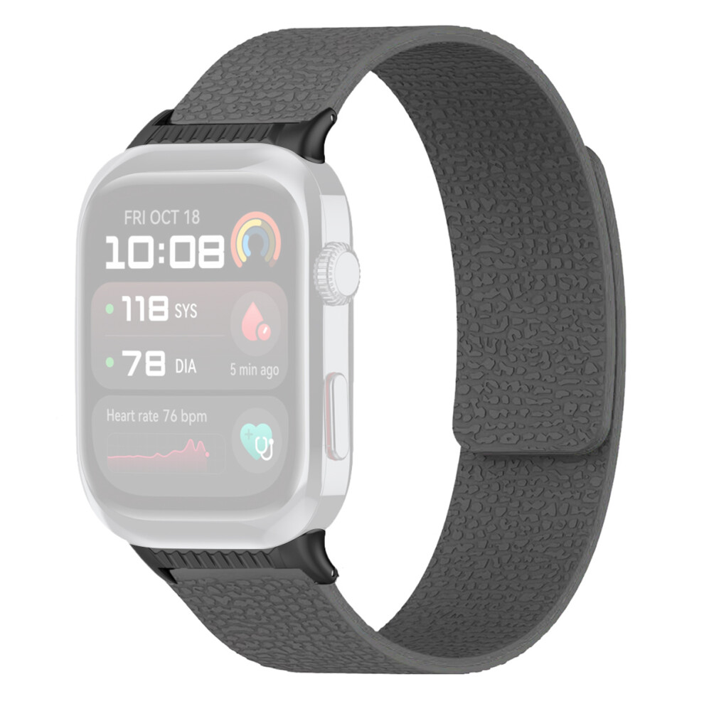 (Grey) For Huawei Watch D2 Silicone Watch Band Litchi Texture Magnetic Wrist Strap Grey 6914281139783