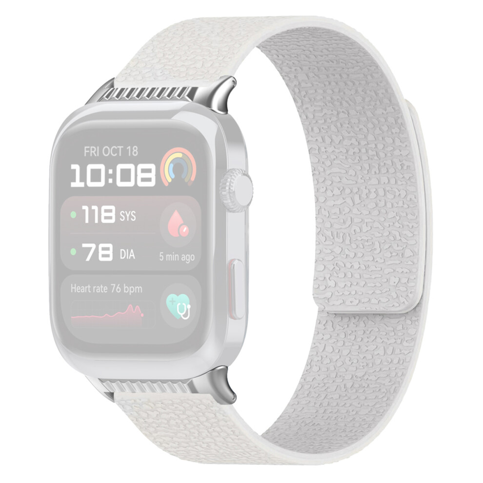 (White) For Huawei Watch D2 Silicone Watch Band Litchi Texture Magnetic Wrist Strap White 6914282275428