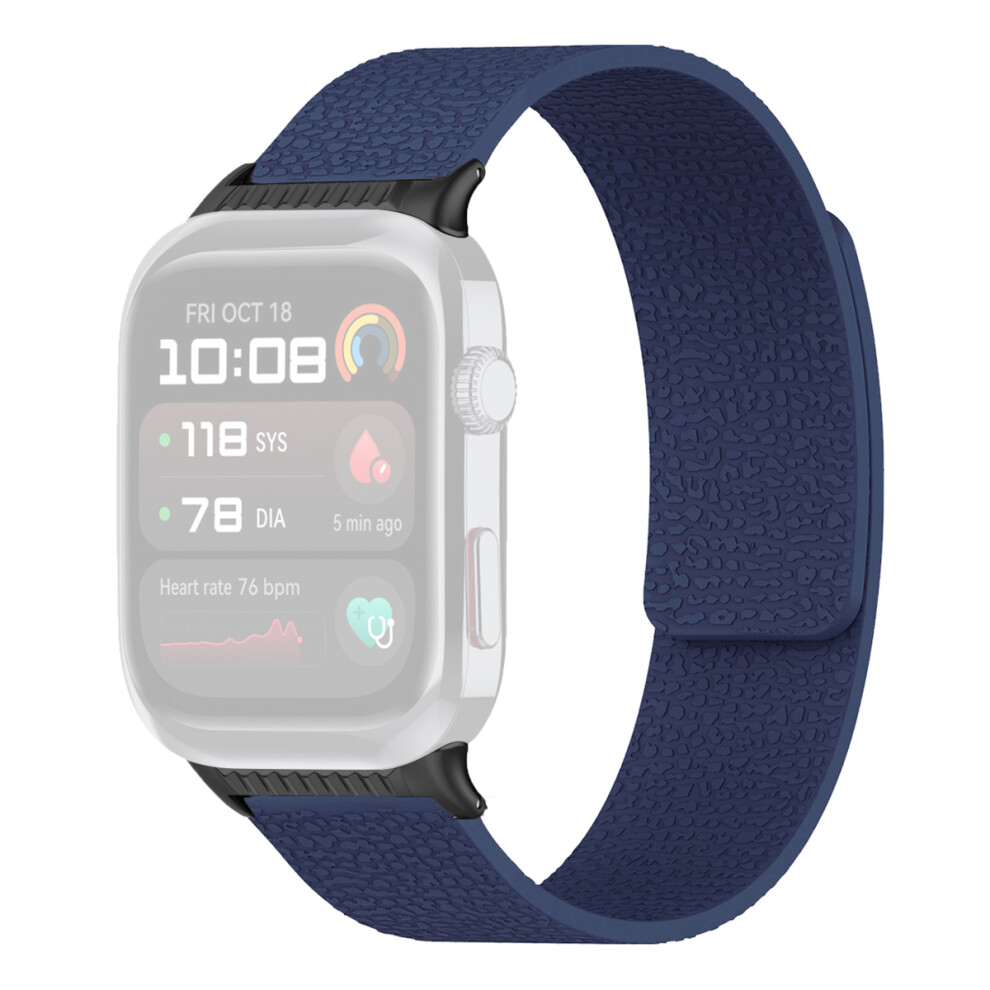 (Midnight ) For Huawei Watch D2 Silicone Watch Band Litchi Texture Magnetic Wrist Strap Blue 6914280180007