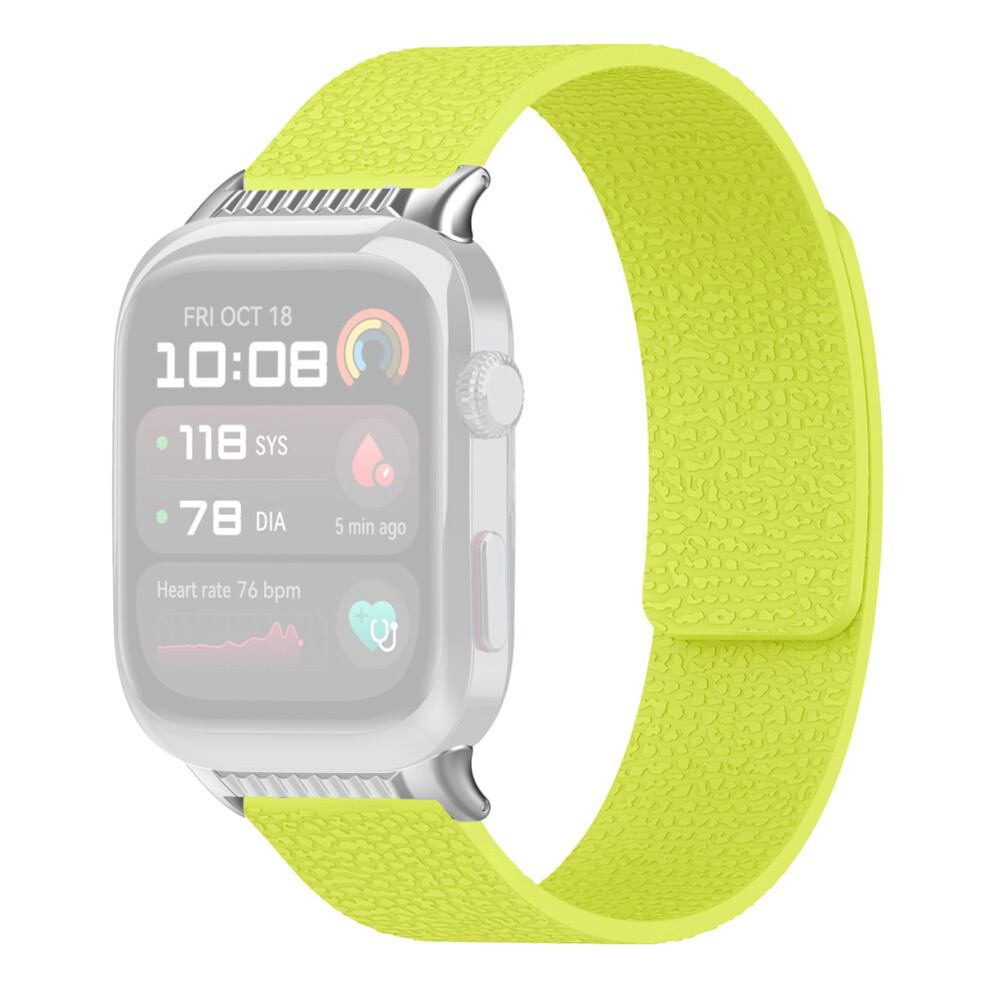 (Fluorescent ) For Huawei Watch D2 Silicone Watch Band Litchi Texture Magnetic Wrist Strap Green 6914283233021