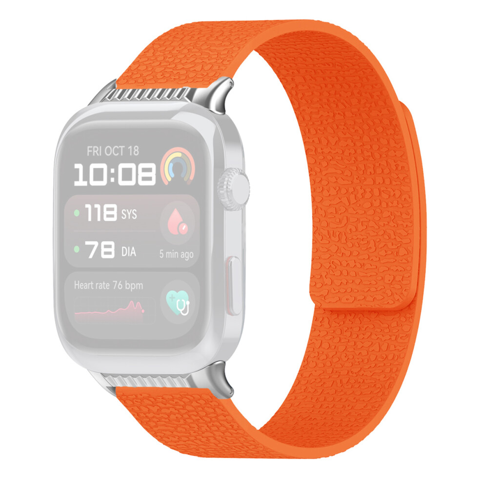 (Orange) For Huawei Watch D2 Silicone Watch Band Litchi Texture Magnetic Wrist Strap Orange 6914287936775