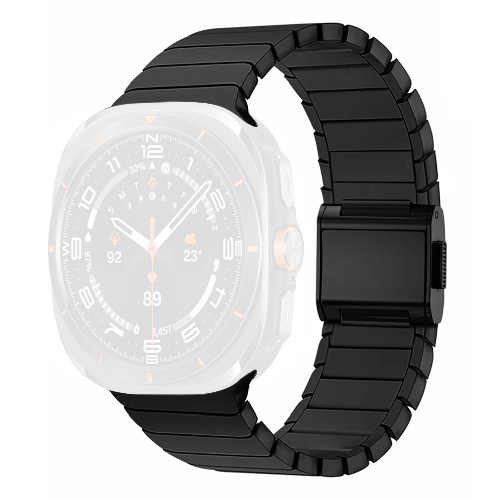 (Black) Titanium Alloy Watch Band For Samsung Galaxy Watch8 Classic 46Mm / Watch8 44Mm / 40Mm Wrist Strap Black 6914287447455