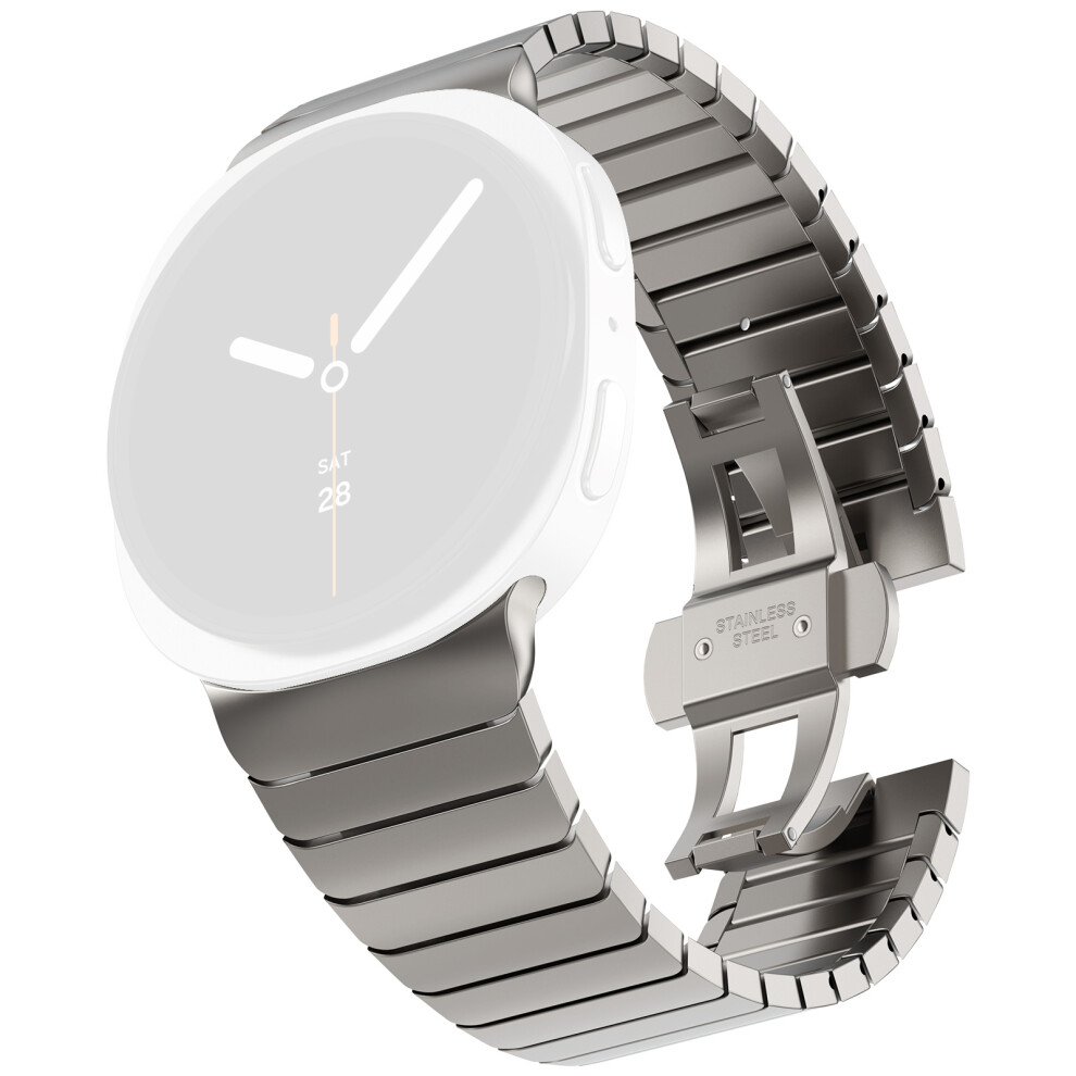 (Titanium) For Samsung Galaxy Watch Ultra (2025) 47Mm / Ultra 47Mm Titanium Alloy One-Bead Watch Strap With Butterfly Clasp 6914282449171