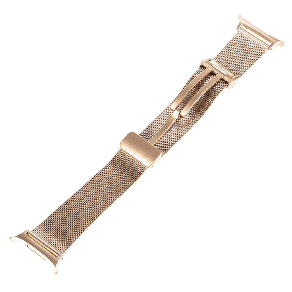 (Rose ) Watch Band For Samsung Galaxy Watch Ultra (2025) 47Mm / Ultra 47Mm Fine Mesh Folding Clasp Metal Strap Gold 6914287238541