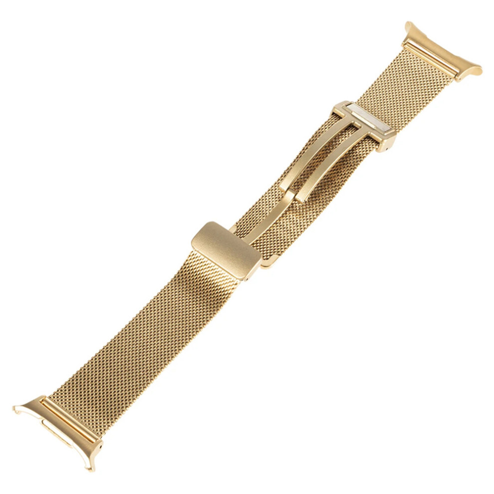 (Gold) Watch Band For Samsung Galaxy Watch Ultra (2025) 47Mm / Ultra 47Mm Fine Mesh Folding Clasp Metal Strap Gold 6914283924820