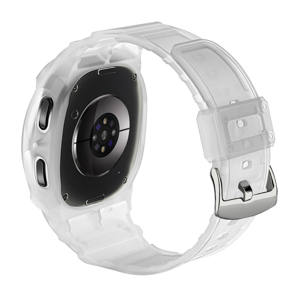 (Matte Transparent) For Samsung Galaxy Watch8 44Mm Tpu Watchband Integrated With Anti Drop Watch Case 6914284795665