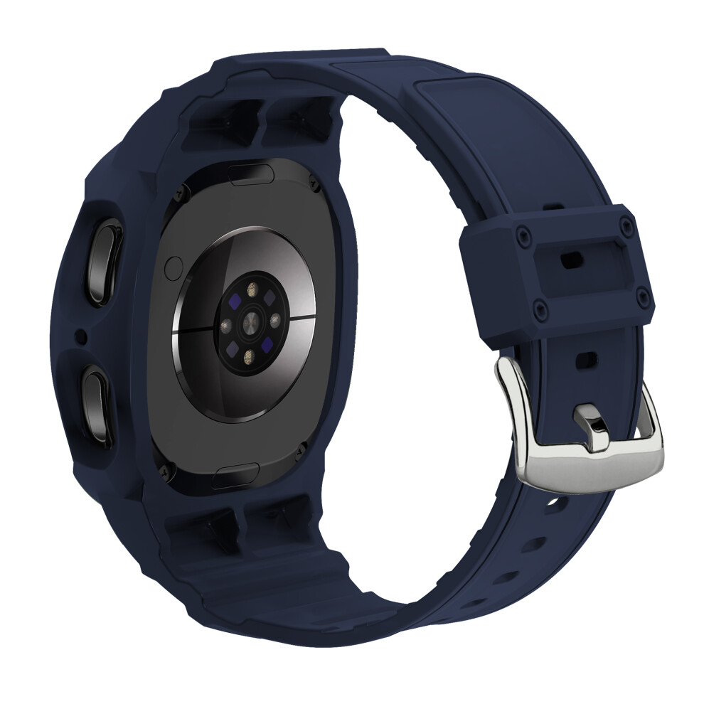 (Midnight ) For Samsung Galaxy Watch8 44Mm Tpu Watchband Integrated With Anti Drop Watch Case Blue 6914286431868